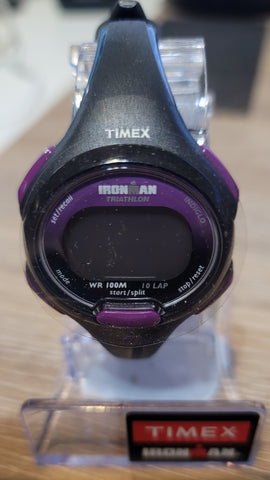 Timex T5K523, Women's 10-Lap Ironman Triathlon Resin Watch, Alarm, Indiglo, NEW