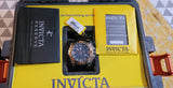 Invicta Men's 10899 Excursion Reserve Chronograph Black Textured Dial Black Leather Watch New!