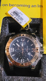 Invicta Men's 10899 Excursion Reserve Chronograph Black Textured Dial Black Leather Watch New!