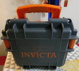 Invicta Men's 10899 Excursion Reserve Chronograph Black Textured Dial Black Leather Watch New!
