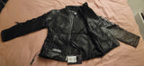 Diamond Plate Ladies Rock Design Genuine Buffalo Leather Motocycle Jacket Small.