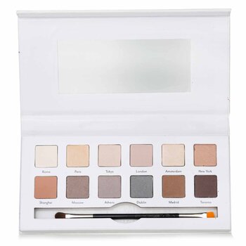 Around the World Eye Shadow Palette (12x Eye Shadow, 1x Shadow Brush) - 12x0.8g/0.03oz