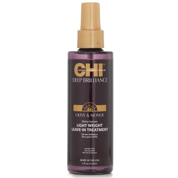 Deep Brilliance Olive & Monoi Shine Serum Light Weight Leave-In Treatment - 178ml/6oz
