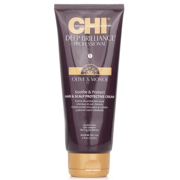 Deep Brilliance Olive & Monoi Soothe & Protect Hair & Scalp Protective Cream - 177ml/6oz