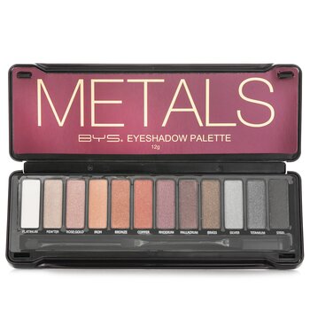 Eyeshadow Palette (12x Eyeshadow, 2x Applicator) - Metals - 12g/0.42oz