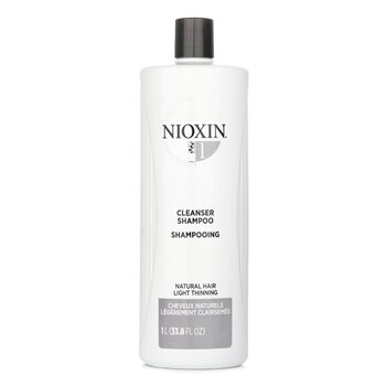 Derma Purifying System 1 Cleanser Shampoo (Natural Hair, Light Thinning) - 1000ml/33.8oz
