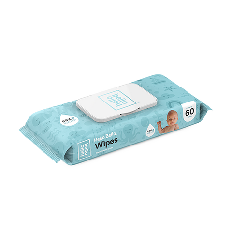 HELLO BABY WIPES 1 PACK ( 1 X 60 CT   )