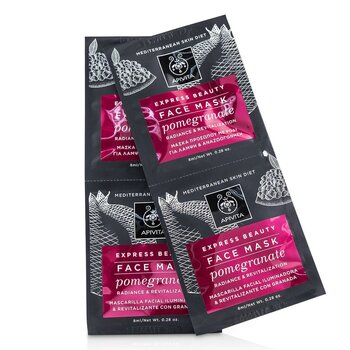 Express Beauty Face Mask with Pomegranate (Radiance & Revitalization) - 6x(2x8ml)