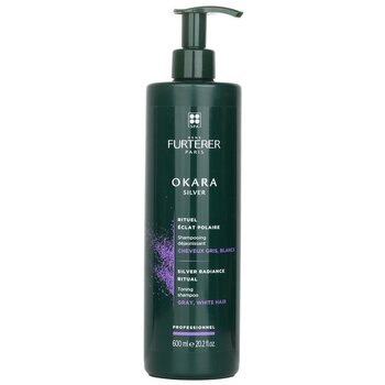 Okara Silver Silver Radiance Ritual Toning Shampoo - Gray, White Hair (Salon Product) - 600ml/20.2oz