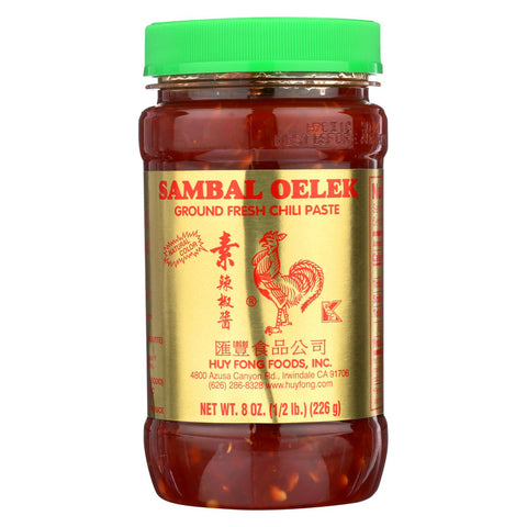 Huey Fong Sambal Oelek Ground Fresh Chili Paste (24x8Oz)