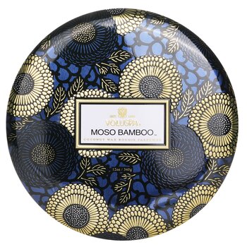 3 Wick Decorative Tin Candle - Moso Bamboo - 340g/12oz