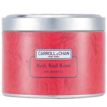 100% Beeswax Tin Candle - Red Red Rose - (8x6) cm