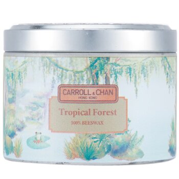 100% Beeswax Tin Candle - Tropical Forest - (8x6) cm