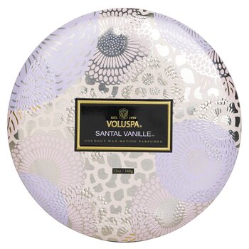 3 Wick Decorative Tin Candle - Santal Vanille - 340g/12oz