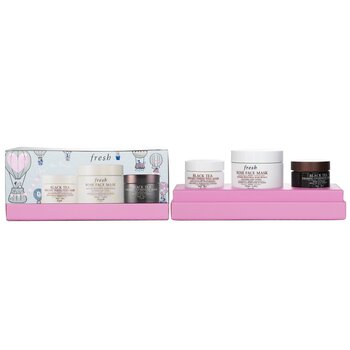 Face Mask Set: 1x Rose Face Mask - 100ml/3.3oz + 1x Black Tea Firming Overnight Mask - 30ml/1oz + 1x Black Tea Instant Perfecting Mask - 30ml/1oz - 3pcs