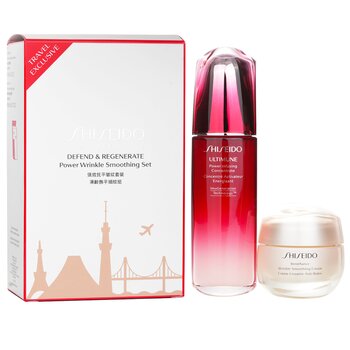 Defend & Regenerate Power Wrinkle Smoothing Set: Ultimune Power Infusing Concentrate N 100ml + Benefiance Wrinkle Smoothing Cream 50ml - 2pcs