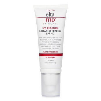 UV Restore Physical Facial Sunscreen SPF 40 - Tinted(Exp. Date 30 June 2026) - 48g/1.7oz