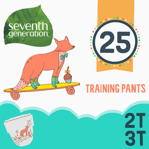 Seventh Generation Baby Free And Clear Training Pants 2T-3T 25 Training Pants (4x25 CT)