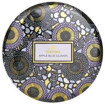 3 Wick Decorative Tin Candle - Apple Blue Clover - 340g/12oz