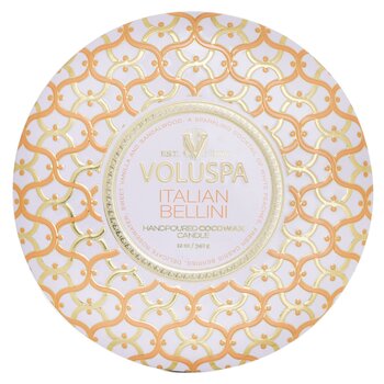 3 Wick Decorative Tin Candle - Italian Bellini - 340g/12oz