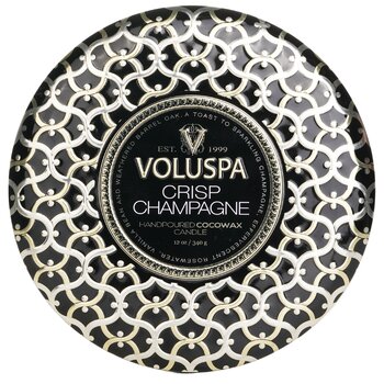 3 Wick Decorative Tin Candle - Crisp Champagne - 340g/12oz