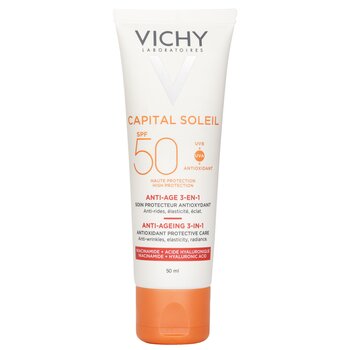 Capital Soleil Anti-Ageing 3-In-1 Daily Antioxidant Sun Care SPF 50 - Anti-Wrinkles, Elasticity, Radiance - 50ml/1.69oz