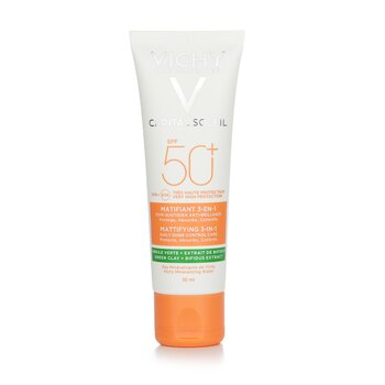 Capital Soleil Mattifying 3-In-1 Daily Shine Control Care SPF 50 - Protects, Absorbs, Controls - 50ml/1.69oz