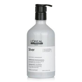 Professionnel Serie Expert - Silver Violet Dyes + Magnesium Neutralising and Brightening Shampoo (For Grey and White Hair) - 500ml/16.9oz