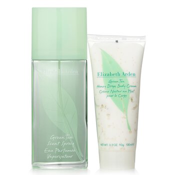 Green Tea Coffret: Eau Parfumee Spray 100ml/3.3oz + Honey Drops Body Cream 100ml/3.3oz - 2pcs