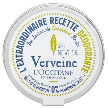 Verveine (Verbena) Deodorant - 0% Aluminum Salts - 50g/1.7oz
