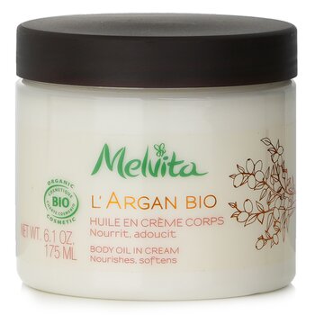 L'Argan Bio Body Oil In Cream - Nourishes & Softens - 175ml/6.1oz