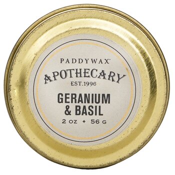 Apothecary Candle - Geranium & Basil - 56g/2oz