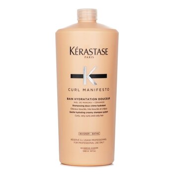 Curl Manifesto Bain Hydratation Douceur Shampoo Gentle Creamy Shampoo - For Curly, Very Curly & Coily Hair (Salon Size) - 1000ml/34oz