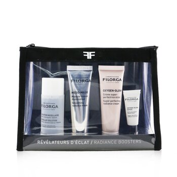 Radiance Boosters Set: Micellar Solution 50ml + Meso-Mask 30ml + Oxygen-Glow Cream 30ml + Oxygen-Glow Eye Cream 4ml - 4pcs