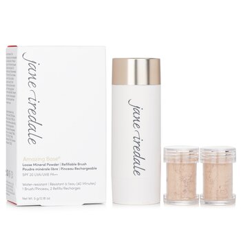 Amazing Base Loose Mineral Powder SPF 20 Refillable Brush (1x Brush, 2x Refills) - Warm Sienna - 2x2.5g/0.09oz