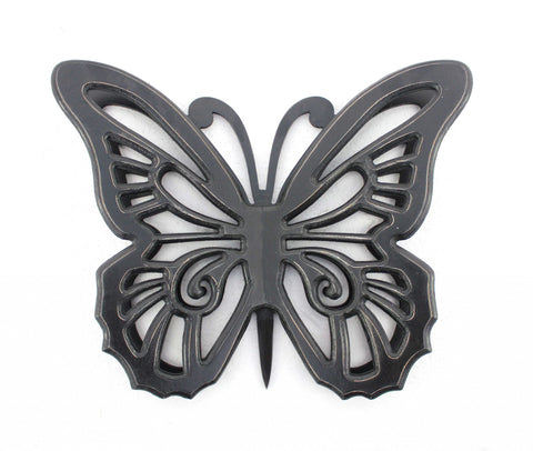 23" X 19" Black Butterfly Wood Hanging Dimensional Sculpture