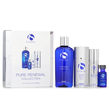 Pure Renewal Collection: Cleansing Compelx 180ml + Active Serum 15ml + Youth Complex 30g + Eclipse SPF 50 Sunscreen Cream 100g - 4pcs