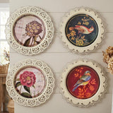 Set of Four Brown And White Bird No Entertainment No Food & Beverage No Fantasy & Sci-Fi Flower Metal No People Circle No Spiritual & Religious