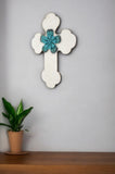24" X 16" White Wood Cross