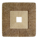 19" X 19" Brown Geometric Sandstone Square Hanging Wall Decor