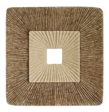 19" X 19" Brown Geometric Sandstone Square Hanging Wall Decor