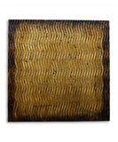 36" X 36" Bronze Square Abstract Hanging Dimensional Sculpture