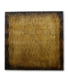 36" X 36" Bronze Square Abstract Hanging Dimensional Sculpture