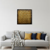 36" X 36" Bronze Square Abstract Hanging Dimensional Sculpture