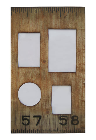 Multiple Sizes Brown Distressed Solid Wood Tabletop Picture Frame
