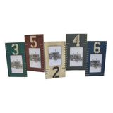 Blue Green And Red Solid Wood Tabletop Picture Frame