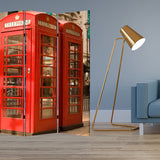 72" Red Canvas Folding Three Panel Screen Room Divider