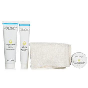 Blemish Clearing Solutions Kit : Cleanser + Moisturizer + Mask + Washcloth (Unboxed) - 3pcs+1cloth