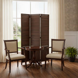 67" Brown Solid Wood Panel Screen Room Divider