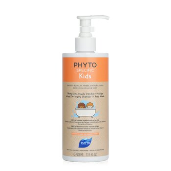 Phyto Specific Kids Magic Detangling Shampoo & Body Wash - Curly, Coiled Hair & Body (For Children 3 Years+) - 400ml/13.5oz
